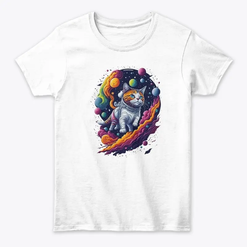 Astronaut Cat Colorful Design